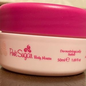 Pink Sugar by  Aquolina body mousse. Not used just open to show it wasn’…used.